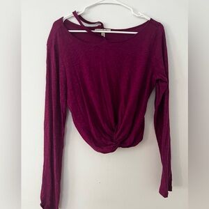 Purple long sleeve top